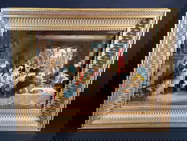 George Gray Signed English Plaque "Tavern Scene", Circa