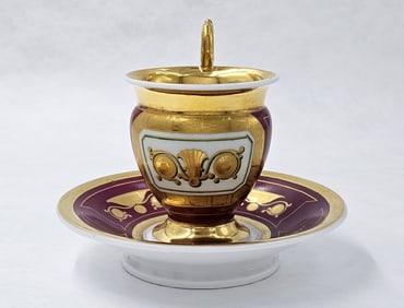 Paris Porcelain Large Cup & Saucer