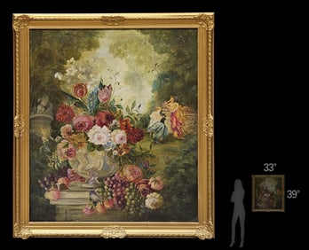 Oil On Canvas 'Still Life' Flowers Painting