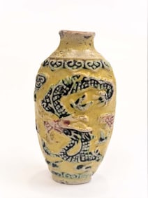 Chinese Oval Snuff Bottle Enamel
