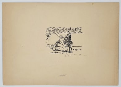 Picasso 'Minotauro Agonizando' Etching Lithography Print, Signed
