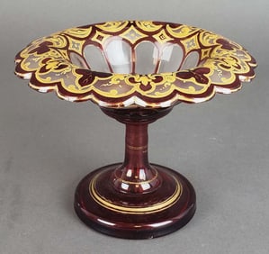 Bohemian Glass Candy Dish