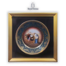 19th C. Hand Painted Royal Vienna Decorative Wall Plate