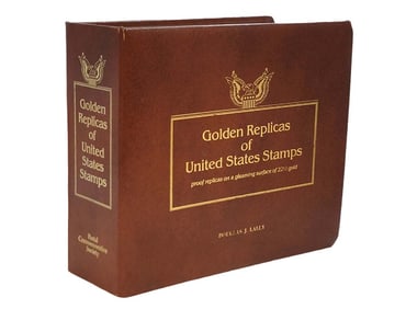 Golden Replicas Of United States Stamps, Proof Replicas On A Gleaming Surface Of 22KT Gold