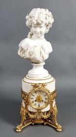 A Magnificent French Louis XVI Style Marble and Gilt