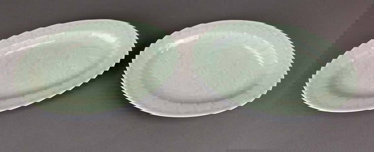 Pair of Chinese Porcelain Plates: Pair of Chinese Porcelain Plates. Measures 10" x 6 3/4"
