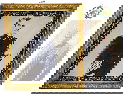 Persian Hand Knotted Wool Rug Portrait Of Mohammad Reza Shah Pahlavi: Persian Hand Knotted Wool Rug Portrait Of Mohammad Reza Shah Pahlavi. Frame 29 1/4" x 34 1/4" \ Rug: 24 1/4" x 27 1/4"