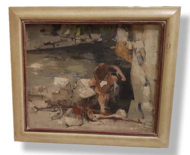 Impressionist Oil On Painting By Michel Rodde (French, 1913-2009): Michel Rodde was a French Postwar & Contemporary painter who was born in 1913. The artist died in 2009.Impressionist Oil On Painting By Michel Rodde (French, 1913-2009)35" x 30"