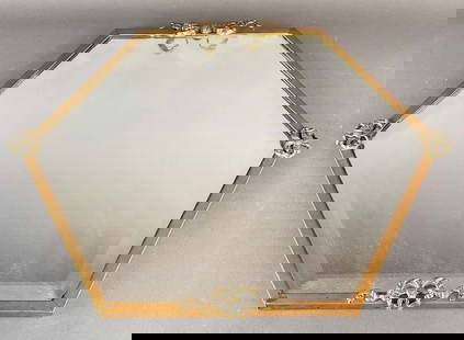 French Bronze Mirrored Plateau: French Bronze Mirrored Plateau. Measures 19 1/2" x 22 1/2"
