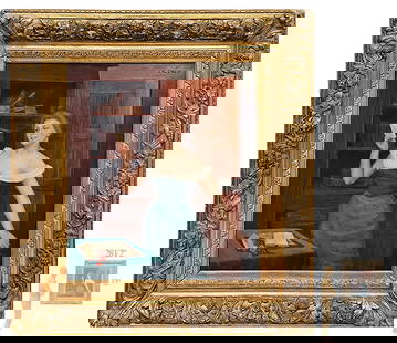 19th C. Oil On Canvas Painting By L. Van De Velde: 19th C. Oil On Canvas Painting By L. Van De Velde. Frame: 28 1/2" x 32" \ Canvas: 18 1/2" x 22"