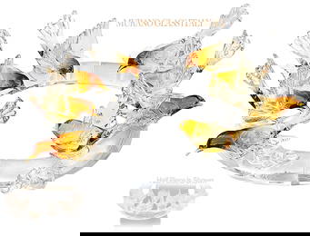 Murano Glass Birds On A Branch (2-Pieces) Round Centerpiece