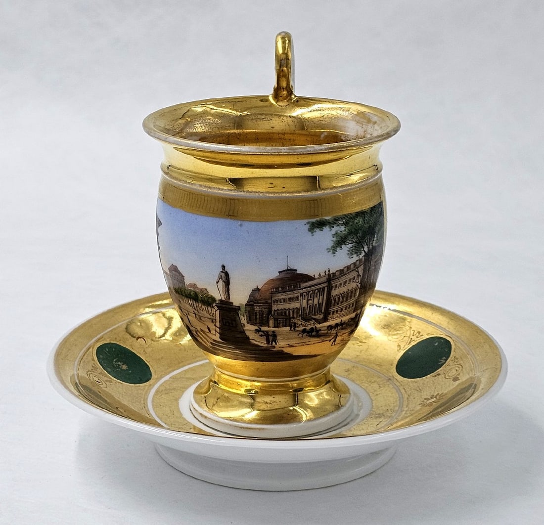 Paris Porcelain Collectible Gold Cup & Saucer (1 of 5)