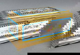 Large Sevres Porcelain and Bronze Jeweled Jewelry Box: Large Sevres Porcelain and Bronze Jeweled Jewelry Box. Measures H: 5 1/4" W: 12 1/4"