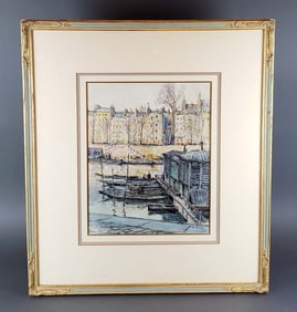 Antique Framed Watercolor Signed