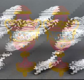 Pair of French Sevres Vases