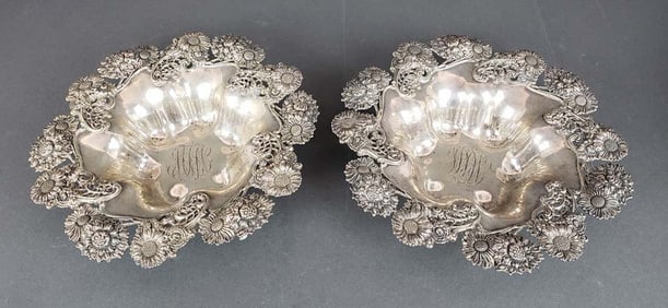 Pair of American Sterling Silver Dishes