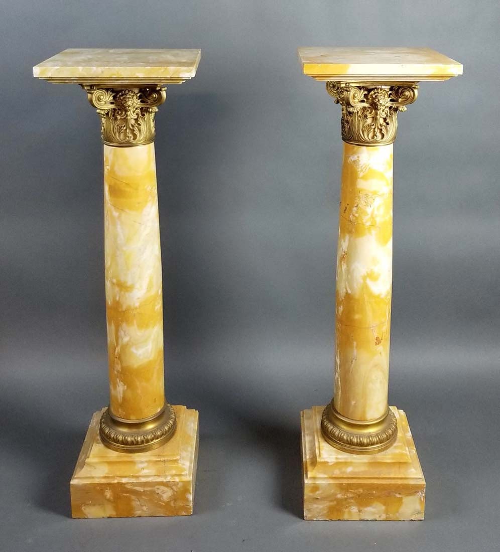 Pair of Magnificent F. Barbedienne Gilt Bronze & Marble (1 of 5)