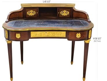 19th C. French Bronze Mounted Desk