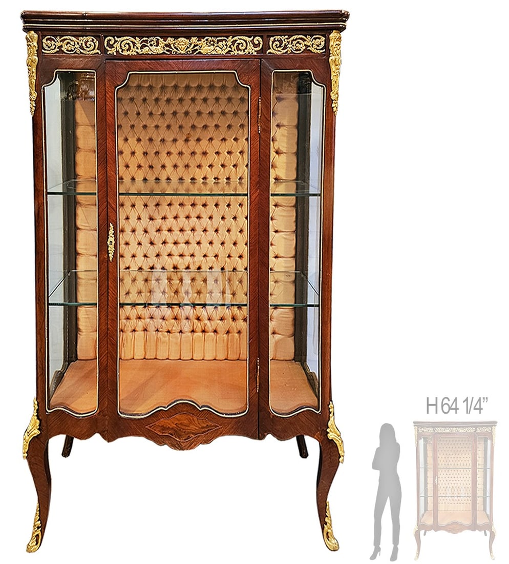 19th C. French Bronze Mounted Linke Style Vitrine (1 of 8)