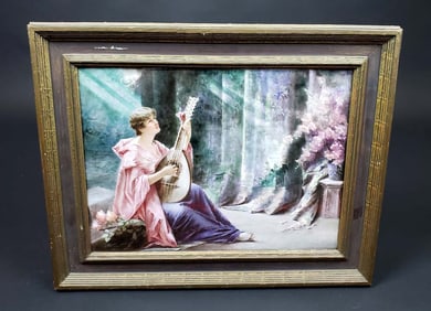 Limoges Plaque Signed L. Vance Philly, Dated 1895