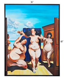 'Unveiled Strength' Oil On Canvas Painting