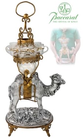 19th C. French Baccarat With Camel Statue Decanter