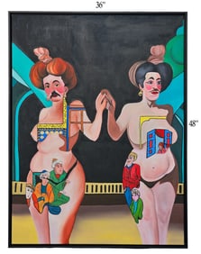 'Opposition III' Oil On Canvas Painting