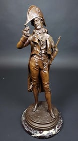 Edward Cormier Signed Elegant Patinated Bronze w/