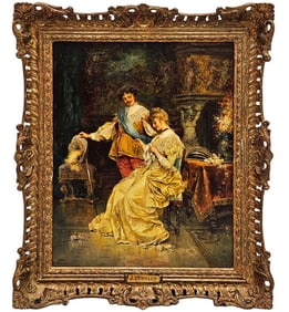 Oil On Canvas (1859-1945) Hans Zatzka Signed J Bernard Painting