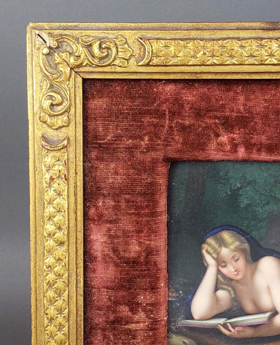 Framed German Porcelain Plaque - 3