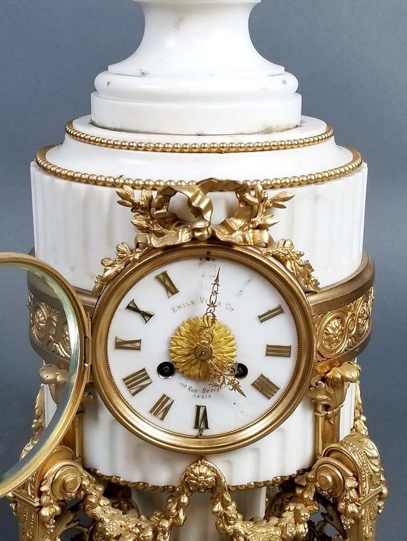 A Magnificent French Louis XVI Style Marble and Gilt - 4