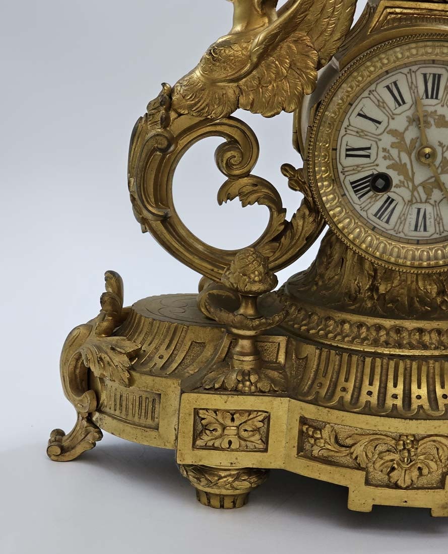 19th C. Figural Bronze Sevres Clock, Signed - 7