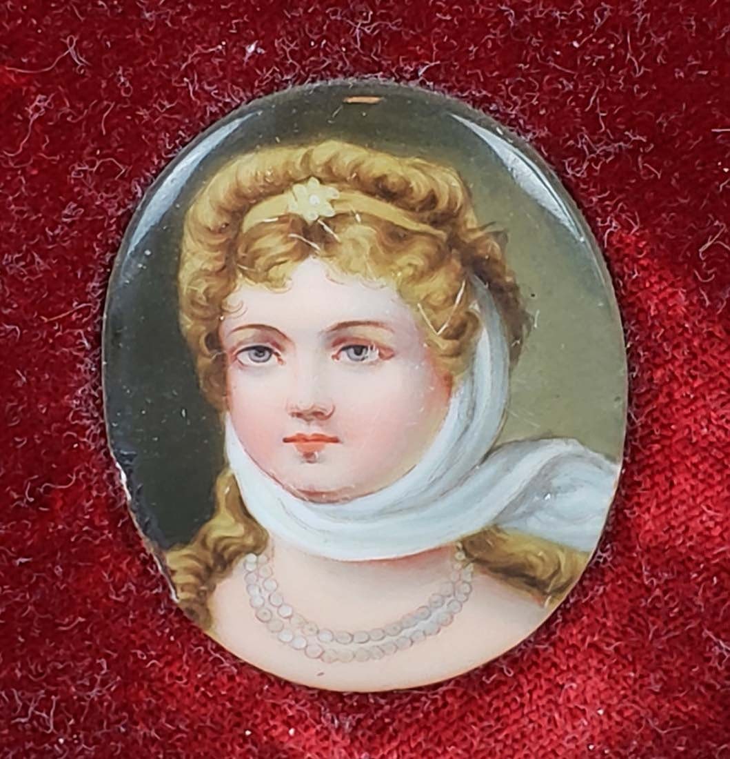 French Porcelain Plaque in Frame - 2