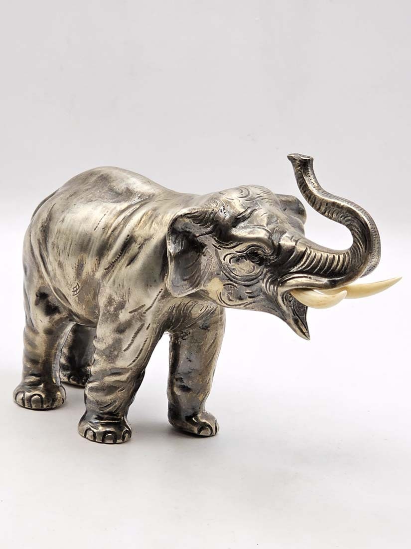 German Sterling Silver (358g) Elephant Statue - 2