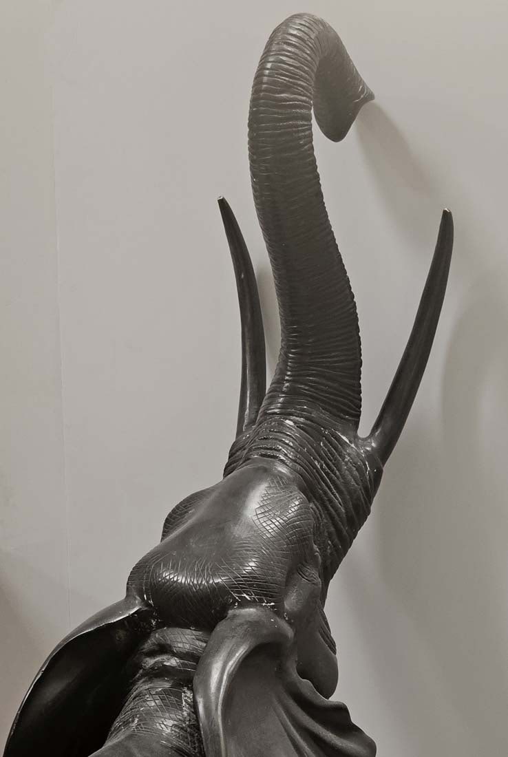 Large Continental Figural Bronze Elephant Statue - 9