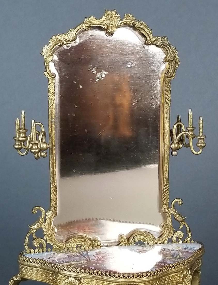 19th C. Austrian Viennese Enamel Vanity Table with - 5