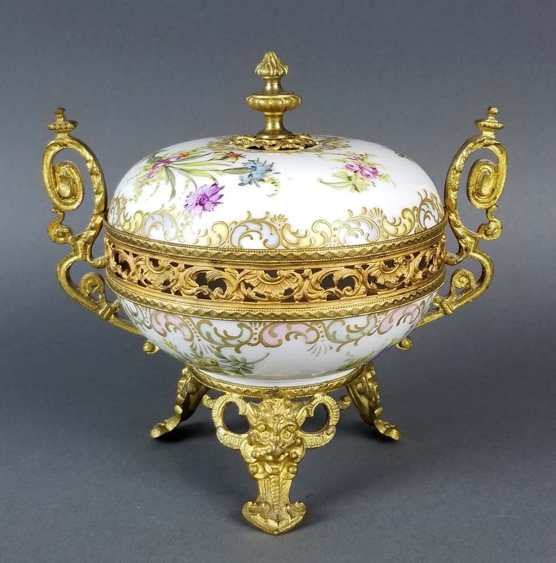 French Sevres Depose Porcelain and Bronze Candy Dish, (1 of 5)