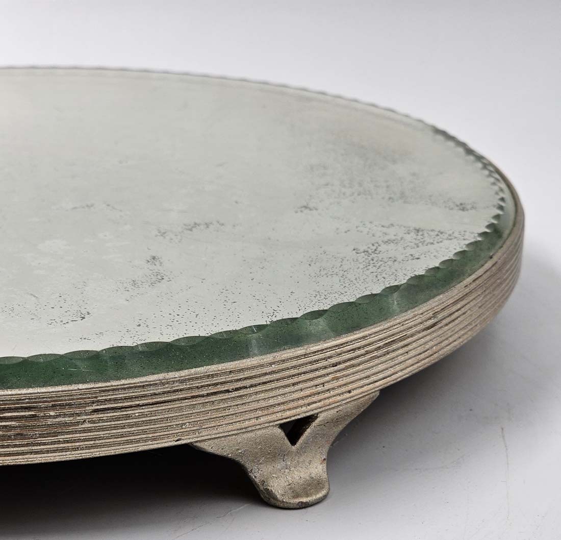20th C. Display Plateau Silver-Plated Mirror - 2