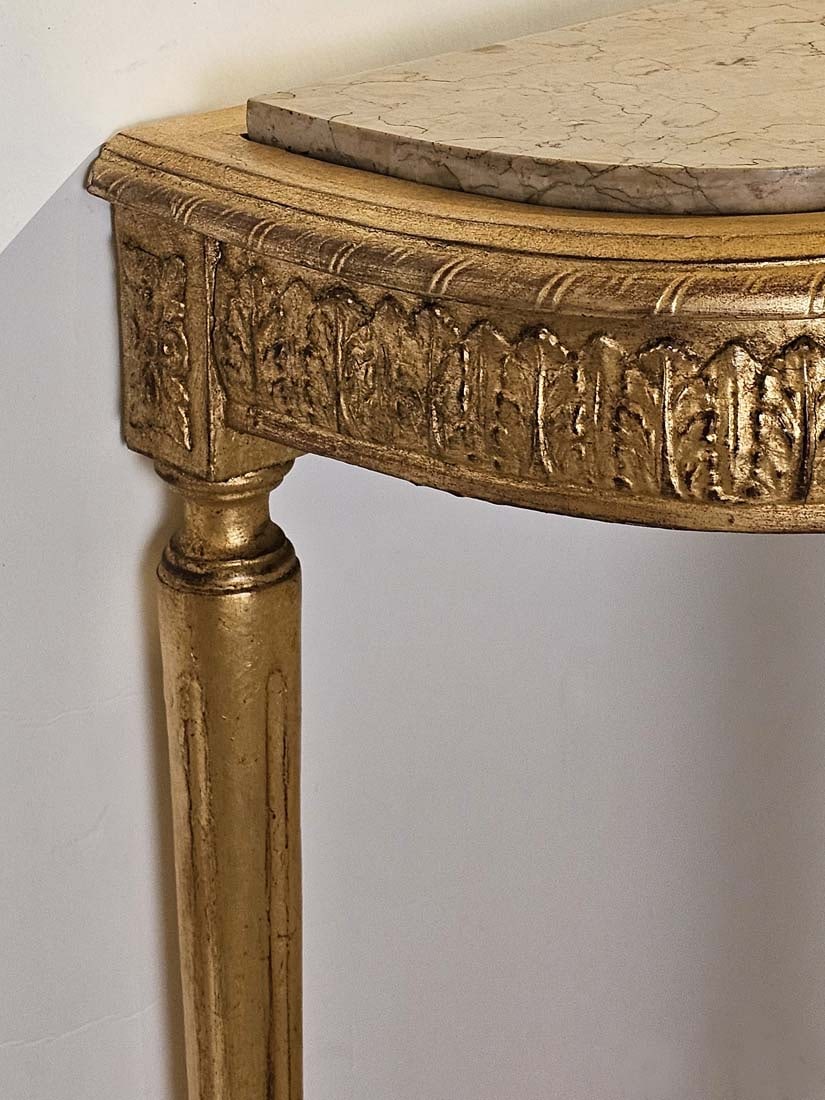 19th C. French Top Marble Console - 6