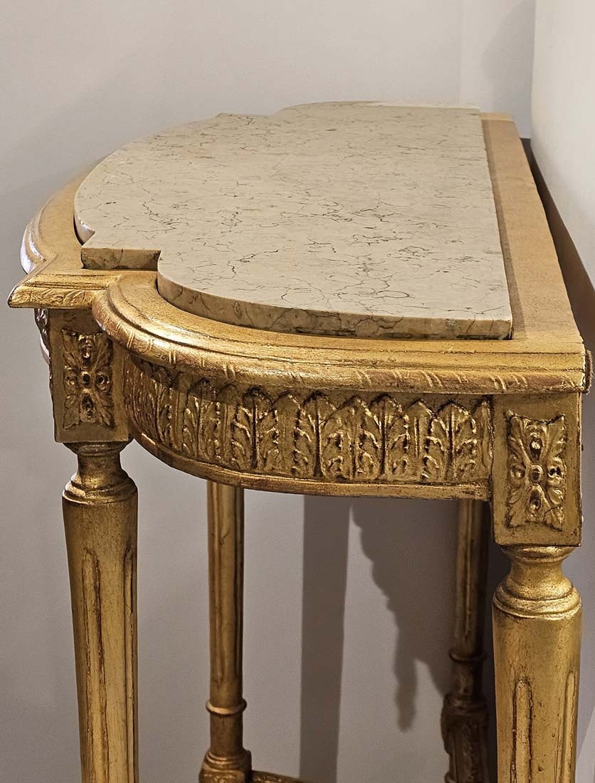 19th C. French Top Marble Console - 7
