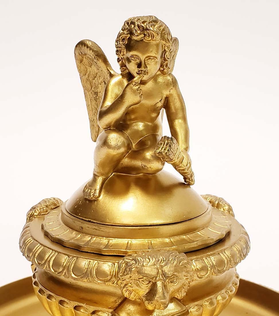 French Gilt Bronze Figural Inkwell - 2