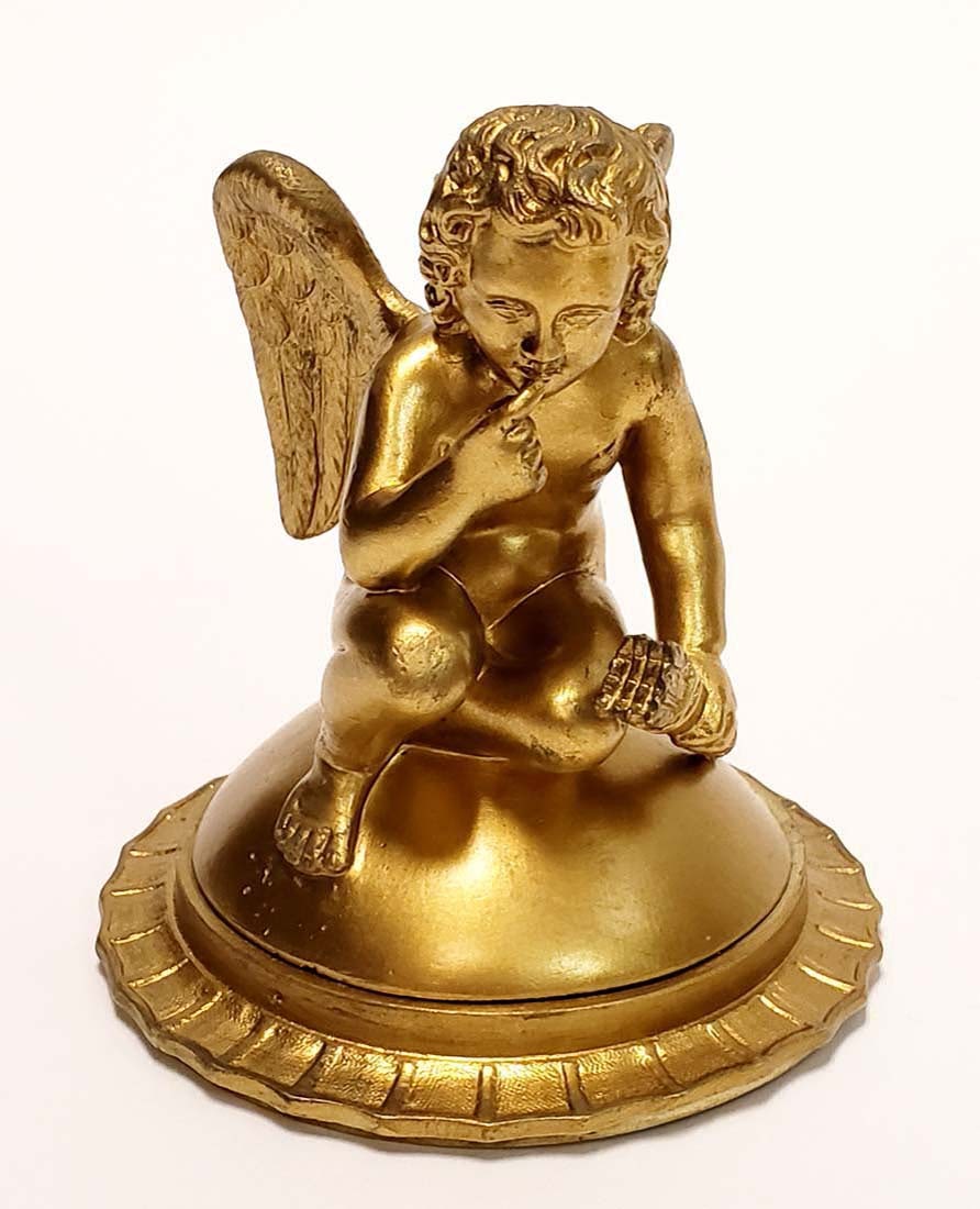 French Gilt Bronze Figural Inkwell - 5