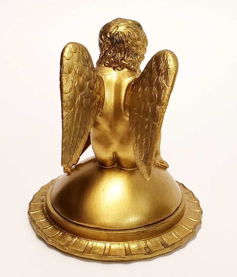 French Gilt Bronze Figural Inkwell - 6