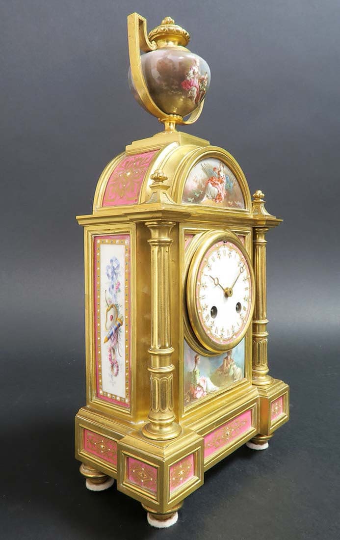 19th C. Sevres Hand Painted Clock - 6