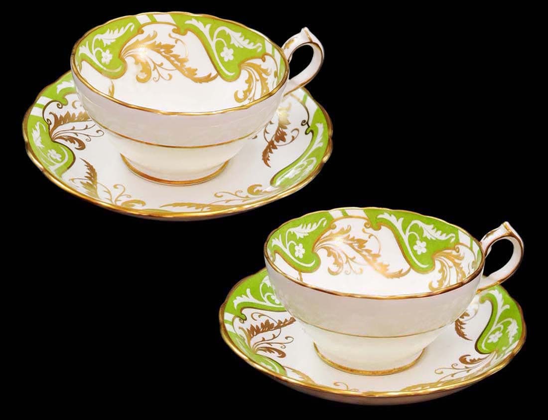 Pair Of Late 19th C. English Cup & Saucer: Pair Of Late 19th C. English Cup & Saucer. Saucer: 5 1/2" / Cup: 2" x 4"