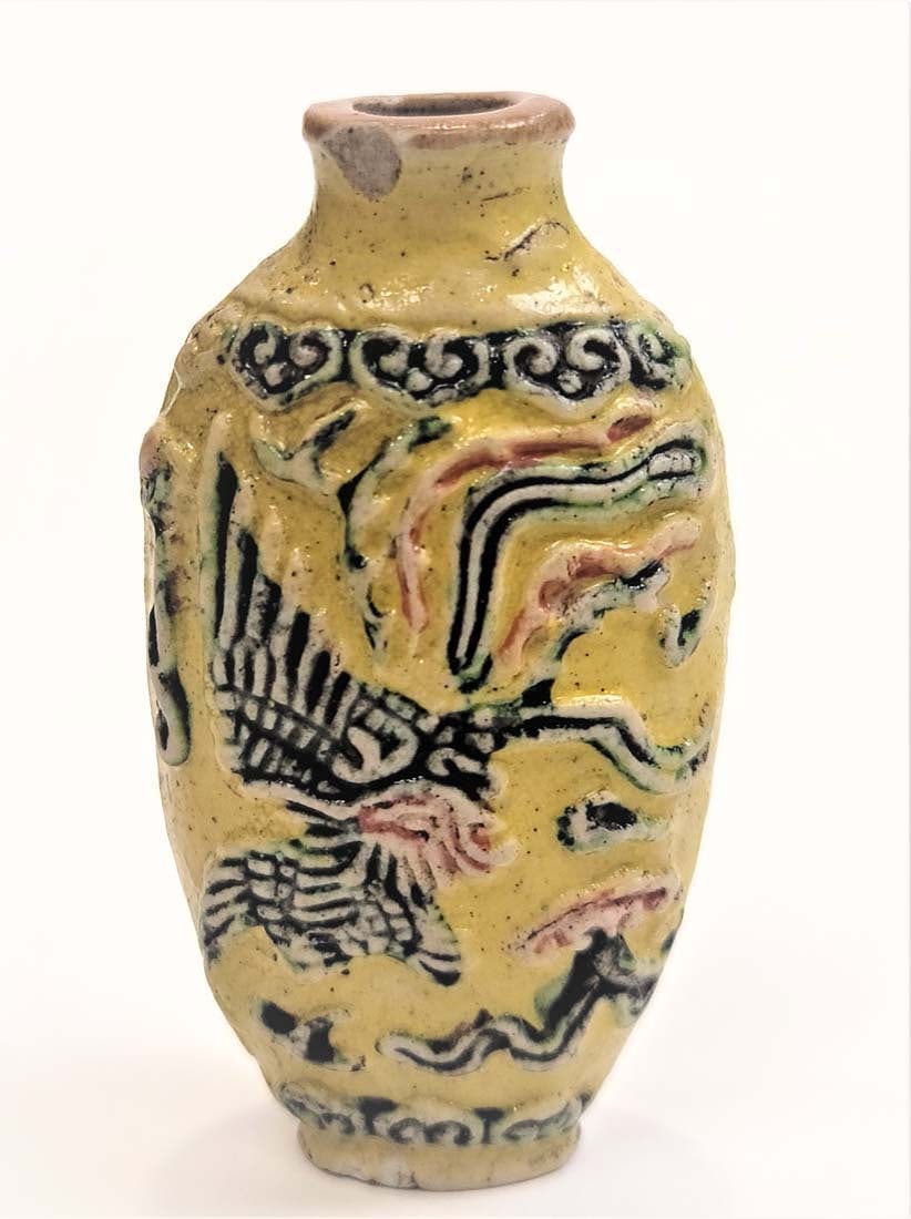 Chinese Oval Snuff Bottle Enamel - 3