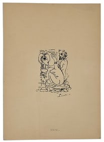 Picasso 'Minotauro Agonizando' Etching Lithography Print, Signed