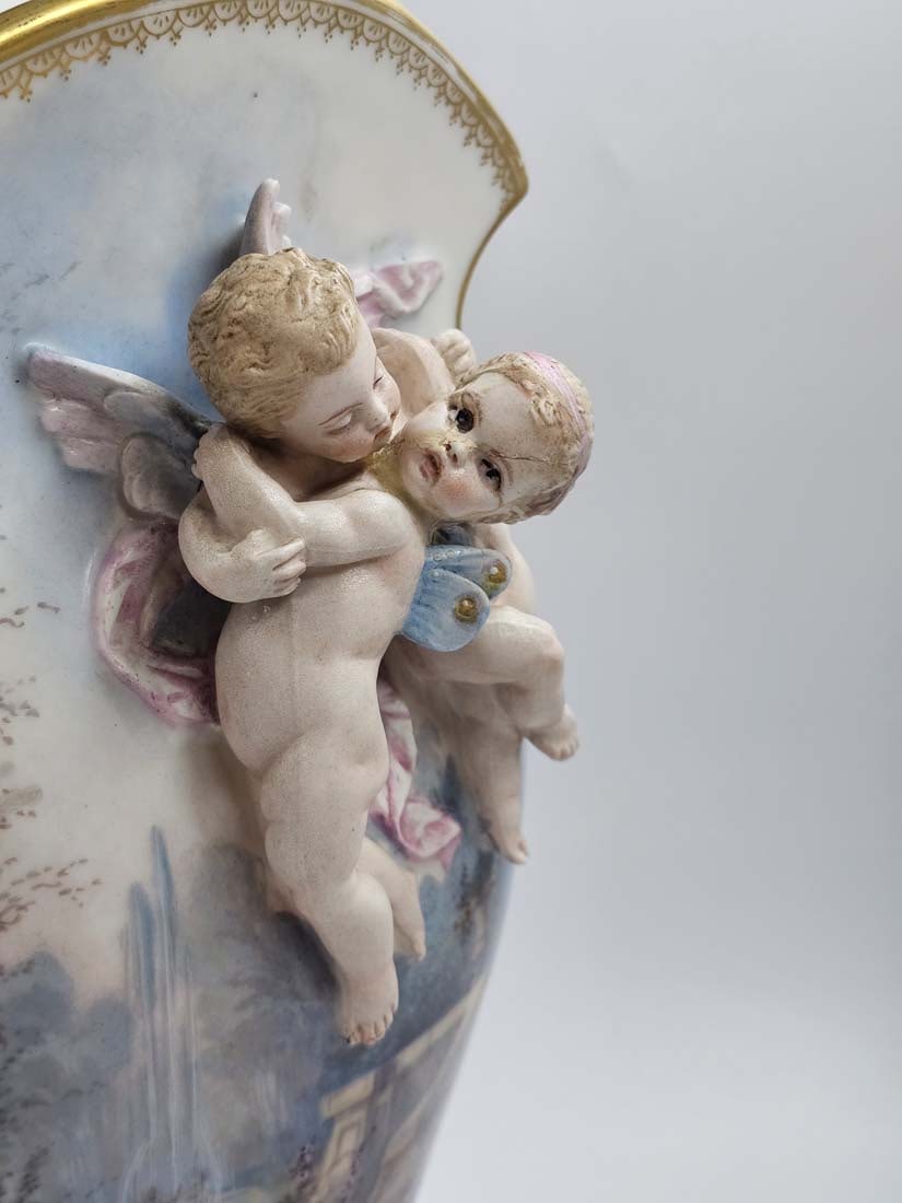 19th C. Figural Vienna Style Vases - 14