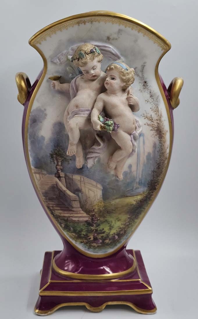19th C. Figural Vienna Style Vases - 2
