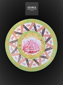 Late 18th Century Hand Painted Sevres, Made In France Plate